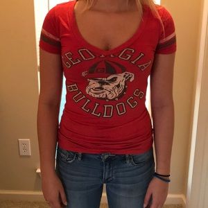 Georgia bulldog v-neck